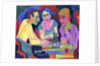 Three People at a Table, 1924 by Hermann Scherer