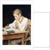 Writing Boy, 1902 by Albert Anker