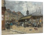 Market at Trouville; Marche a Trouville, 1878 by Eugene Louis Boudin