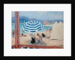 Cannes, Blue Parasol and Tents; Cannes, Parasol Bleu et Tentes by Henri Lebasque