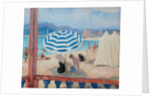 Cannes, Blue Parasol and Tents; Cannes, Parasol Bleu et Tentes by Henri Lebasque