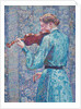 Marie-Anne Weber Playing the Violin, 1903 by Theo van Rysselberghe