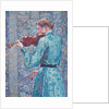 Marie-Anne Weber Playing the Violin, 1903 by Theo van Rysselberghe