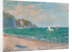 Boats below the Pourville Cliffs, 1882 by Claude Monet