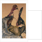 Woman with Raised Leg and Purple Stockings; Frau mit Erhobenem Bein und Lila Strumpfen, 1911 by Egon Schiele