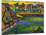 Bavarian Village with Field; Bayerisches Dorf mit Feld, 1908 by Wassily Kandinsky