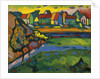 Bavarian Village with Field; Bayerisches Dorf mit Feld, 1908 by Wassily Kandinsky