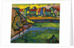 Bavarian Village with Field; Bayerisches Dorf mit Feld, 1908 by Wassily Kandinsky