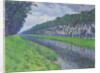 Canal in Flanders; Le canal en Flandre par temps triste, 1894 by Theo van Rysselberghe