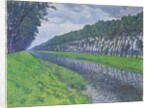 Canal in Flanders; Le canal en Flandre par temps triste, 1894 by Theo van Rysselberghe
