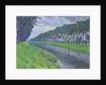 Canal in Flanders; Le canal en Flandre par temps triste, 1894 by Theo van Rysselberghe