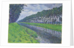 Canal in Flanders; Le canal en Flandre par temps triste, 1894 by Theo van Rysselberghe