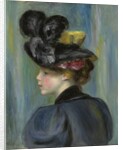 Young Woman with Black Hat; Jeune femme au chapeau noir, 1895 by Pierre Auguste Renoir