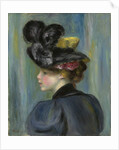 Young Woman with Black Hat; Jeune femme au chapeau noir, 1895 by Pierre Auguste Renoir