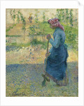 Peasant Digging; Paysanne bechant, 1882 by Camille Pissarro