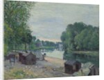 Huts at the Edge of the Loing; Cabanes au bord du Loing, 1896 by Alfred Sisley