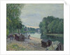 Huts at the Edge of the Loing; Cabanes au bord du Loing, 1896 by Alfred Sisley