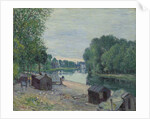 Huts at the Edge of the Loing; Cabanes au bord du Loing, 1896 by Alfred Sisley