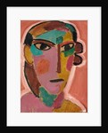 Mystical Head: Woman's Head on a Red Background, c. 1917 by Alexej von Jawlensky