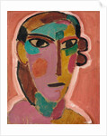 Mystical Head: Woman's Head on a Red Background, c. 1917 by Alexej von Jawlensky