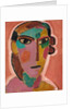 Mystical Head: Woman's Head on a Red Background, c. 1917 by Alexej von Jawlensky
