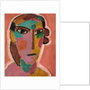 Mystical Head: Woman's Head on a Red Background, c. 1917 by Alexej von Jawlensky