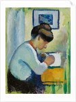 Woman Writing, 1910 by August Macke