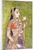 Portrait of a Lady Holding a Lotus, c. 1740-1750 by Indian School