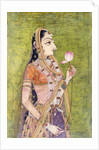 Portrait of a Lady Holding a Lotus, c. 1740-1750 by Indian School