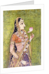 Portrait of a Lady Holding a Lotus, c. 1740-1750 by Indian School