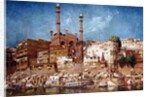 A View of the Ghats with Aurangzeb's Mosque, Benares by John Gleich