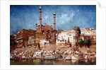A View of the Ghats with Aurangzeb's Mosque, Benares by John Gleich