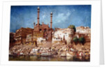 A View of the Ghats with Aurangzeb's Mosque, Benares by John Gleich
