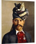 Portrait of a Khattack in Military Head-Dress, 1898 by Hubert Vos