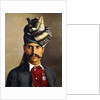 Portrait of a Khattack in Military Head-Dress, 1898 by Hubert Vos
