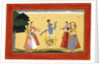 Krishna Dancing Before the Cowgirls as they Clap their Hands, c.1730-1735 by Manaku