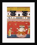 A page from a dispersed 'Ragamala: Khambavati Ragini', c.1640-1650 by Indian School