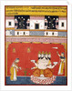 A page from a dispersed 'Ragamala: Khambavati Ragini', c.1640-1650 by Indian School