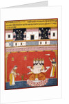 A page from a dispersed 'Ragamala: Khambavati Ragini', c.1640-1650 by Indian School