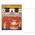 A page from a dispersed 'Ragamala: Khambavati Ragini', c.1640-1650 by Indian School