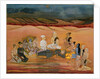 The Death of Bhishma, Mortally Wounded by Arjuna's Numerous Arrows, c.1760-1770 by Indian School