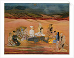 The Death of Bhishma, Mortally Wounded by Arjuna's Numerous Arrows, c.1760-1770 by Indian School