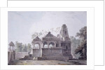 A Hindu Temple in the Fort of Rohtas, Bihar, by Thomas & William (1769-1837) Daniell