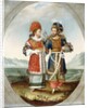 An Exotic Couple, early 19th century by Ottoman School