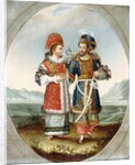 An Exotic Couple, early 19th century by Ottoman School