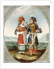 An Exotic Couple, early 19th century by Ottoman School
