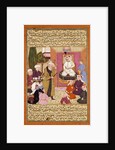 Shah 'Abbas en Route between Sherwan and Azerbaijan, Receiving Sher Shah, c. 1688 by Muin Musavvir