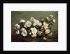 Vase of White Roses on a Table; Vase de Roses Blanches et Roses sur la Table by Ignace Henri Jean Fantin-Latour