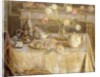 The White Tablecloth; La Nappe Blanche by Henri Eugene Augustin Le Sidaner