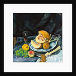 Still Life with Cut Melon, Glass and Fan, c. 1920 by George Leslie Hunter